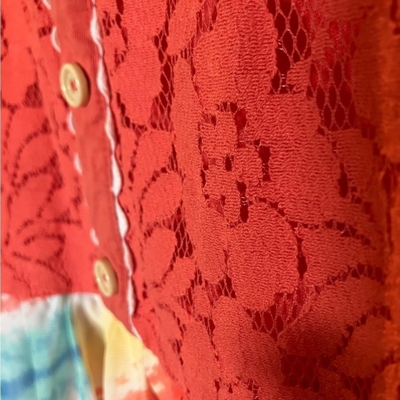 Jona Michelle Multicolored Lacy Special Occasion Dress Size 8 - Picture 9 of 9